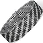 دستبند الماس سیاه و سفید با طلای سفید مدل: brc2035