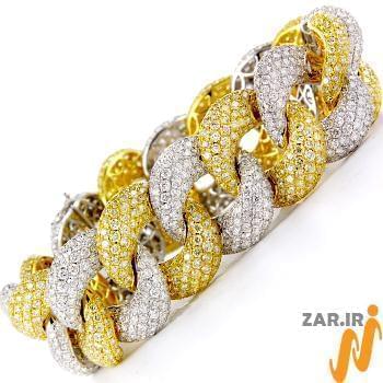 دستبند الماس با طلای زرد و سفید مدل: brc2036