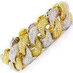 دستبند الماس با طلای زرد و سفید مدل: brc2036