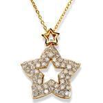 آویز الماس با طلای زرد طرح ستاره مدل: pdb2039