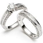 حلقه ست عروسی جواهر با نگین الماس تراش برلیان مدل: srd1256