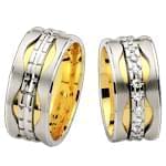 حلقه ست عروسی جواهر با نگین الماس تراش برلیان مدل: srd1258