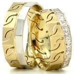 حلقه ست عروسی جواهر با نگین الماس تراش برلیان مدل: srd1260