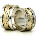 حلقه ست عروسی جواهر با نگین الماس تراش برلیان مدل: srd1262