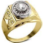 انگشتر مردانه جواهر با نگین الماس تراش برلیان: مدل rgm1355