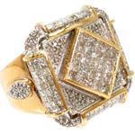 انگشتر مردانه الماس تراش برلیان و پرنس طرح رجال: مدل rgm1387