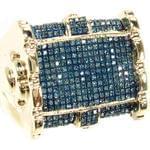 انگشتر مردانه جواهر با نگین یاقوت کبود طرح رجال: مدل rgm1389