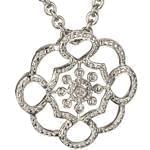 آویز الماس تراش برلیان با طلای سفید طرح فلاور (flower) مدل: pdb2073