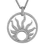 آویز الماس تراش برلیان با طلای سفید طرح پیاژه مدل: pdb2082