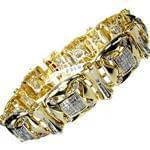 دستبند مردانه جواهر با نگین الماس تراش برلیان و پرنس مدل: bdm1066