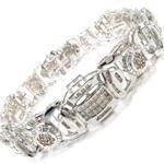 دستبند مردانه جواهر با نگین الماس تراش برلیان و پرنس مدل: bdm1067