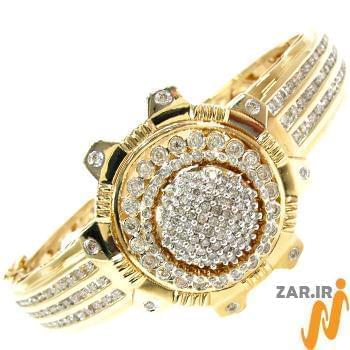 دستبند مردانه جواهر با نگین الماس تراش برلیان مدل: bdm1070