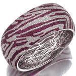 انگشتر جواهر زنانه یاقوت قرمز و الماس تراش برلیان: مدل rgf1370