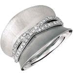 انگشتر زنانه الماس تراش برلیان با طلای سفید مدل: ring2060 