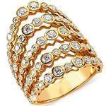 انگشتر زنانه الماس تراش برلیان با طلای زرد مدل: ring2070