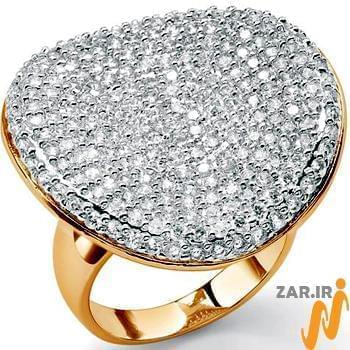 انگشتر زنانه الماس تراش برلیان با طلای رزگلد مدل: ring2079