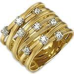 انگشتر زنانه جواهر با نگین الماس تراش برلیان و طلای زرد مدل: ring2090