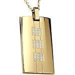 پلاک مردانه جواهر با نگین الماس تراش برلیان: مدل npdm1013