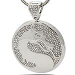 آویز مردانه جواهر با نگین الماس تراش برلیان طرح اژدها: مدل npdm1023