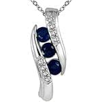 پلاک مردانه جواهر با نگین یاقوت کبود الماس تراش برلیان: مدل npdm1032