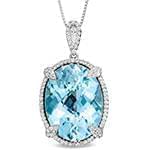 آویز زنانه جواهر با نگین توپاز و الماس تراش برلیان مدل: npdf12934