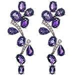 گوشواره طلا و جواهر آمتیس و الماس تراش برلیان مدل: edf1300