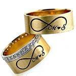 حلقه ست ازدواج طلا با نگین الماس تراش برلیان با حکاکی اسامی مدل: srd1332