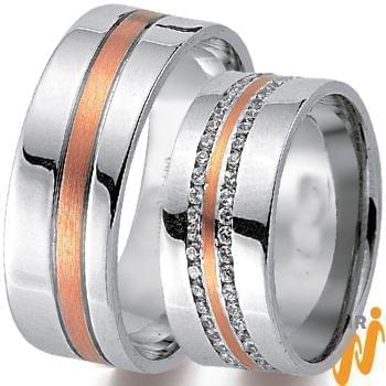 ست حلقه عروسی جواهر با نگین الماس تراش برلیان مدل: srd1280