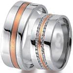 ست حلقه عروسی جواهر با نگین الماس تراش برلیان مدل: srd1280