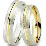 ست حلقه عروسی جواهر با نگین الماس تراش برلیان مدل: srd1281