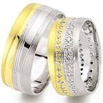 ست حلقه عروسی جواهر با نگین الماس تراش برلیان مدل: srd1286