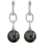 گوشواره جواهر مروارید و الماس تراش برلیان مدل: edf1273