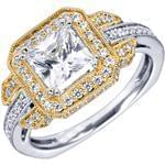 حلقه نامزدی جواهر الماس تخمه ای پرنس و برلیان مدل:eng2116