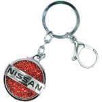 جاسوئیچی طلا و جواهر با نگین یاقوت قرمز طرح نیسان (Nissan): مدل kgd1005