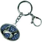 جاسوئیچی طلا و جواهر با نگین یاقوت کبود طرح هیوندای (Hyundai): مدل kgd1006