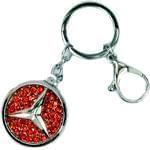 جاسوئیچی طلا و جواهر با نگین یاقوت قرمز طرح بنز (Mercedes Benz): مدل kgd1007