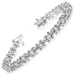 ddدستبند الماس تراش برلیان با طلای سفید مدل: bgd2038