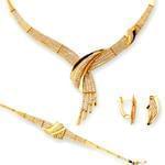 سرویس جواهر الماس تراش برلیان با طلای رزگلد طرح عروس مدل: bset2150