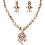 سرویس طلا و جواهر با نگین الماس تراش برلیان، پرنس و اشک مدل: bset2159