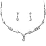 سرویس طلا و جواهر با نگین الماس تراش برلیان طرح فلاور مدل: bset2160