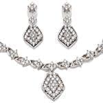 سرویس طلا و جواهر با نگین الماس تراش برلیان مدل: bset2162