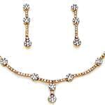 سرویس طلا و جواهر با نگین الماس تراش برلیان طرح فلاور مدل: bset2165