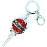 جاسوئیچی طلا و جواهر با نگین یاقوت قرمز طرح نیسان (Nissan): مدل kgd1013 