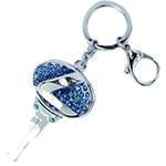 جاسوئیچی طلا و جواهر با نگین یاقوت کبود طرح لکسوس (Lexus): مدل kgd1015