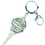 جاسوئیچی طلا و جواهر با نگین الماس تراش برلیان طرح پورشه (Porsche): مدل kgd1016