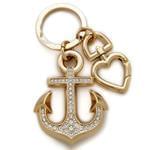 جاکلیدی طلا و جواهر با نگین الماس تراش برلیان طرح لنگر: مدل kgd1017