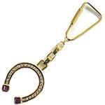 جاکلیدی طلا و جواهر با نگین الماس تراش برلیان و یاقوت قرمز : مدل kgd1018