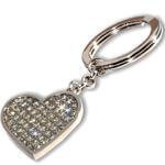 جاکلیدی طلا و جواهر با نگین الماس تراش برلیان طرح قلب (Heart): مدل kgd1019