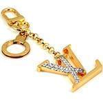 جاسوئیچی طلا و جواهر با نگین الماس تراش برلیان طرح لوئیس ویتون (LV): مدل kgd1020