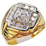 انگشتر جواهر با نگین الماس تراش برلیان طرح رجال: مدل rgm1400